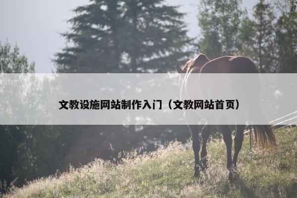 文教设施网站制作入门（文教网站首页）