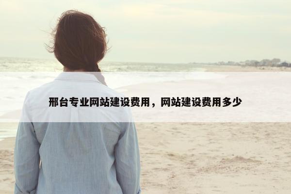 邢台专业网站建设费用，网站建设费用多少