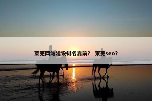 莱芜网站建设排名靠前？ 莱芜seo？
