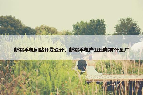新郑手机网站开发设计，新郑手机产业园都有什么厂