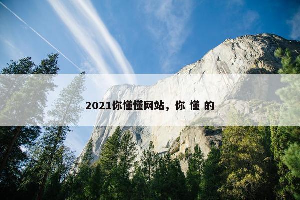 2021你懂懂网站，你 懂 的