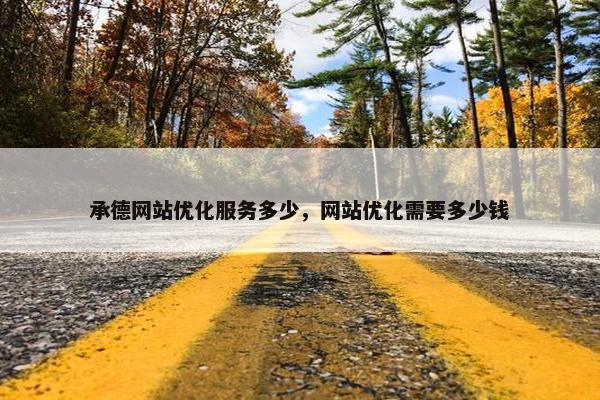 承德网站优化服务多少，网站优化需要多少钱