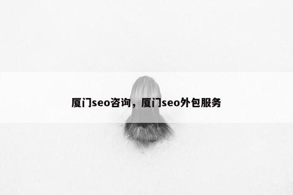 厦门seo咨询，厦门seo外包服务