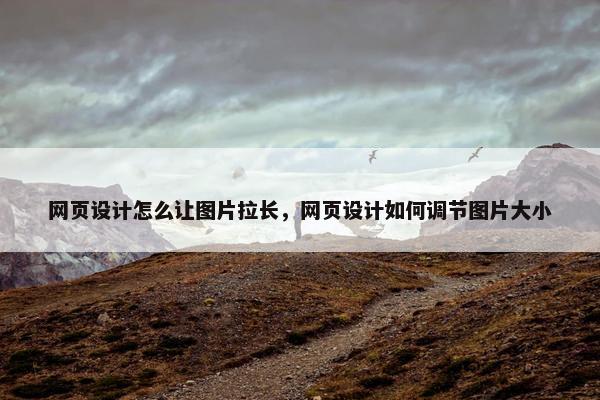 网页设计怎么让图片拉长，网页设计如何调节图片大小
