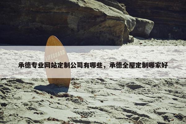 承德专业网站定制公司有哪些，承德全屋定制哪家好