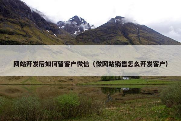 网站开发后如何留客户微信（做网站销售怎么开发客户）