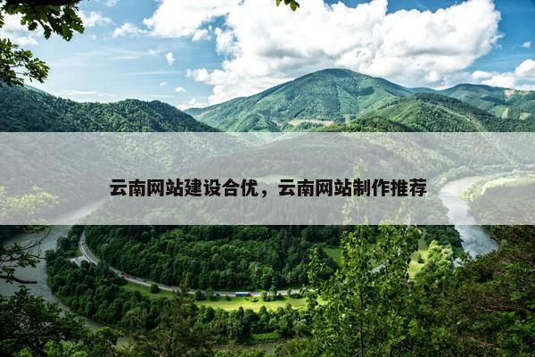 云南网站建设合优，云南网站制作推荐