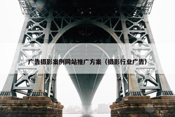 广告摄影案例网站推广方案（摄影行业广告）