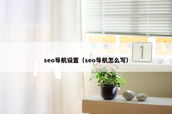 seo导航设置（seo导航怎么写）