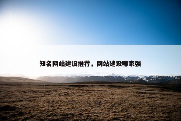 知名网站建设推荐，网站建设哪家强