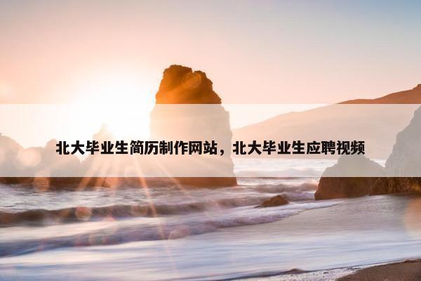 北大毕业生简历制作网站，北大毕业生应聘视频