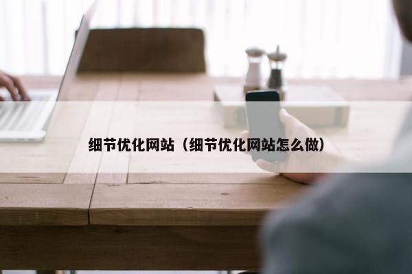 细节优化网站（细节优化网站怎么做）
