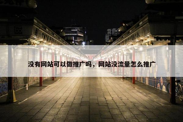 没有网站可以做推广吗，网站没流量怎么推广