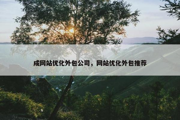 成网站优化外包公司，网站优化外包推荐