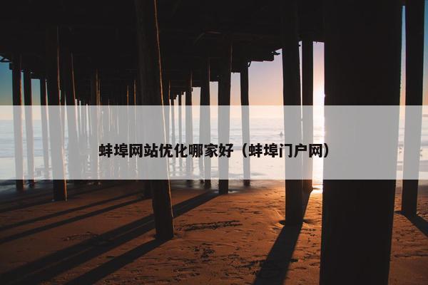 蚌埠网站优化哪家好（蚌埠门户网）