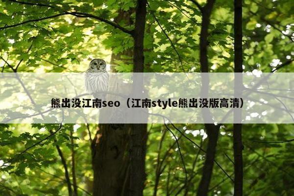 熊出没江南seo（江南style熊出没版高清）