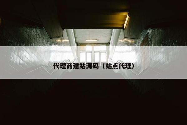 代理商建站源码（站点代理）