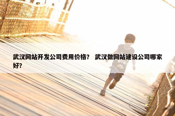 武汉网站开发公司费用价格？ 武汉做网站建设公司哪家好？