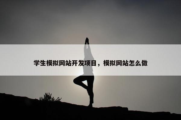 学生模拟网站开发项目，模拟网站怎么做