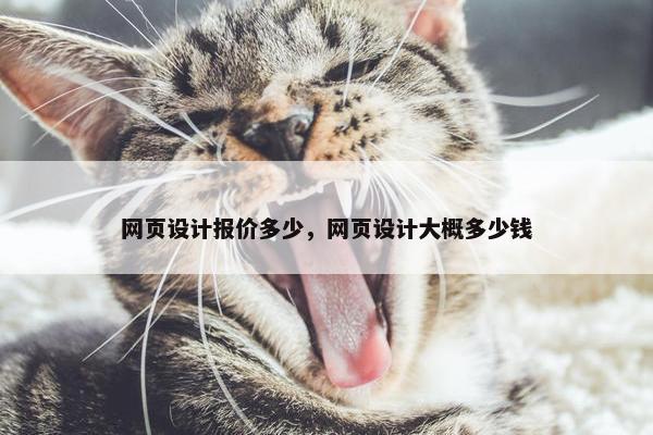 网页设计报价多少，网页设计大概多少钱