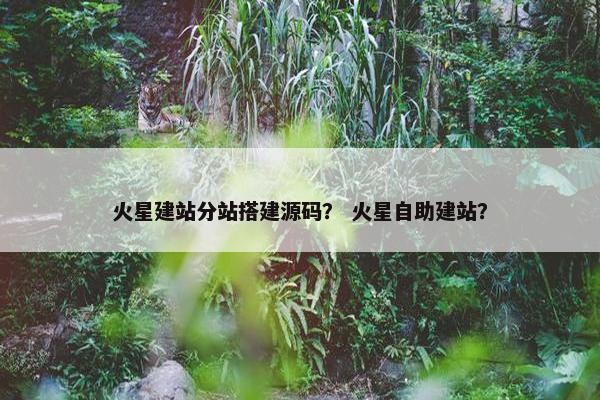 火星建站分站搭建源码？ 火星自助建站？