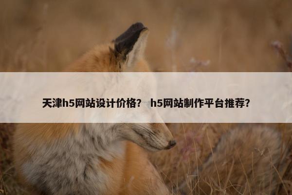 天津h5网站设计价格？ h5网站制作平台推荐？