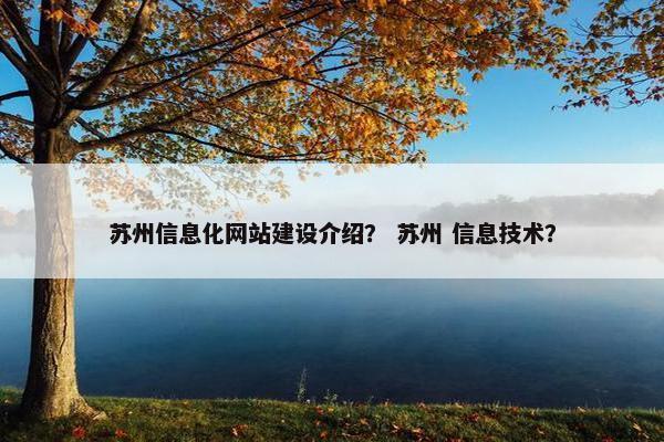 苏州信息化网站建设介绍？ 苏州 信息技术？