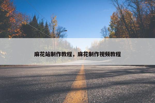 麻花站制作教程，麻花制作视频教程