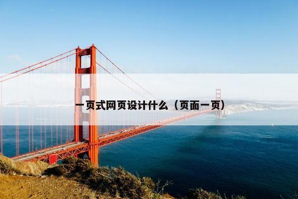 一页式网页设计什么（页面一页）