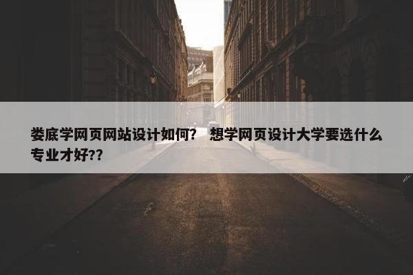 娄底学网页网站设计如何？ 想学网页设计大学要选什么专业才好?？