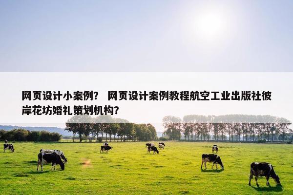 网页设计小案例？ 网页设计案例教程航空工业出版社彼岸花坊婚礼策划机构？