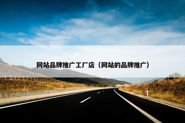 网站品牌推广工厂店（网站的品牌推广）
