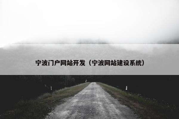 宁波门户网站开发（宁波网站建设系统）