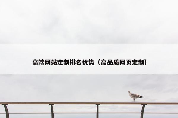 高端网站定制排名优势（高品质网页定制）