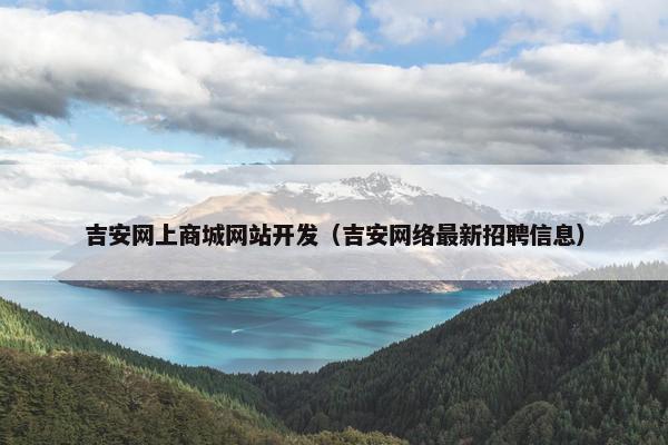 吉安网上商城网站开发（吉安网络最新招聘信息）