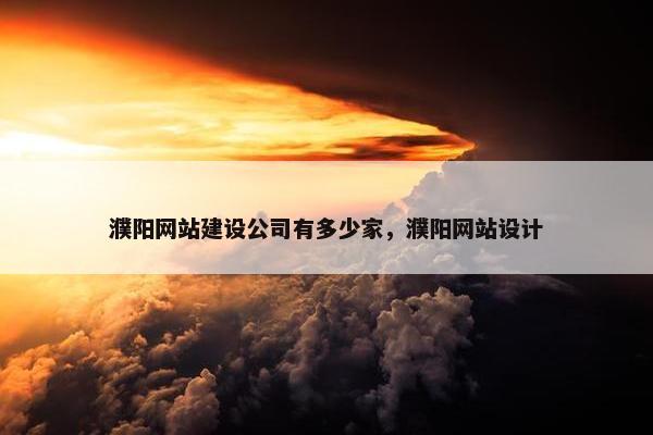 濮阳网站建设公司有多少家，濮阳网站设计