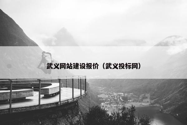 武义网站建设报价（武义投标网）