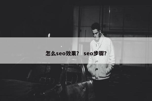 怎么seo效果？ seo步骤？