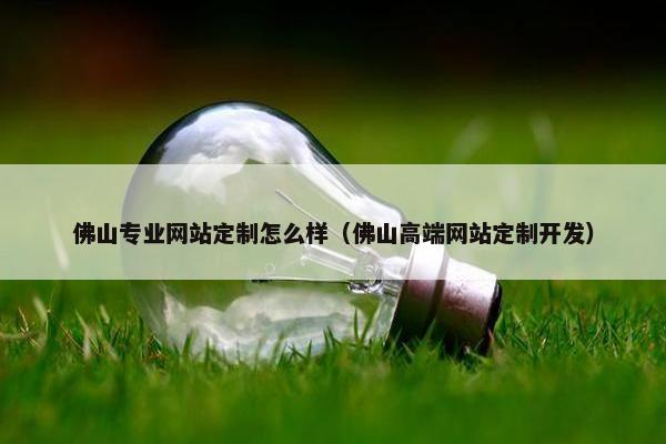 佛山专业网站定制怎么样（佛山高端网站定制开发）