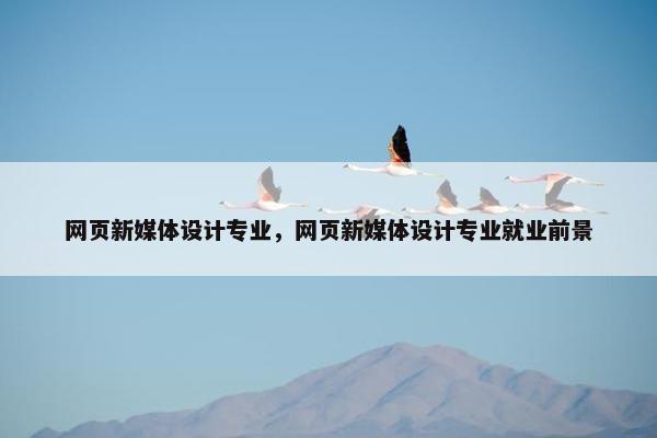 网页新媒体设计专业，网页新媒体设计专业就业前景
