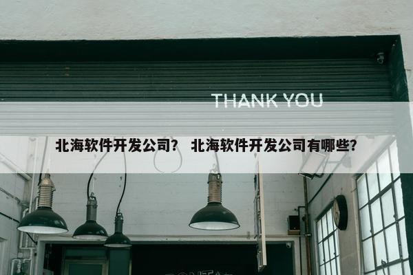 北海软件开发公司？ 北海软件开发公司有哪些？