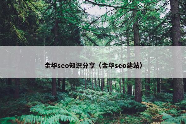 金华seo知识分享（金华seo建站）