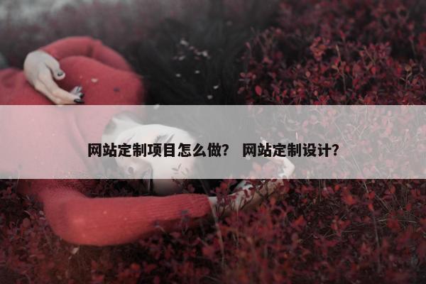 网站定制项目怎么做？ 网站定制设计？