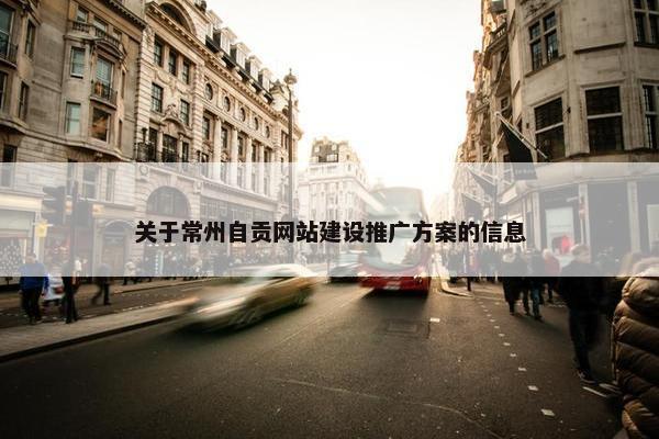 关于常州自贡网站建设推广方案的信息