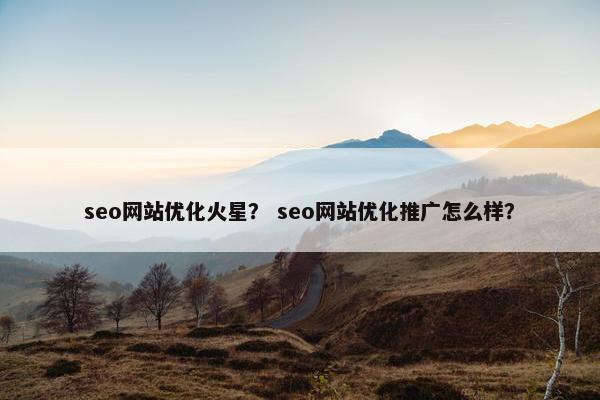 seo网站优化火星？ seo网站优化推广怎么样？