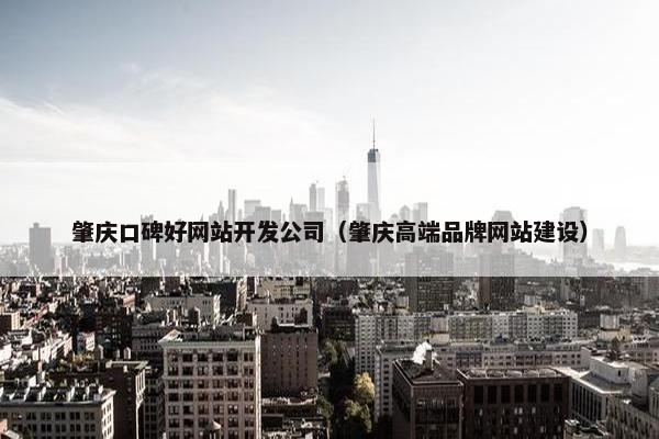 肇庆口碑好网站开发公司（肇庆高端品牌网站建设）
