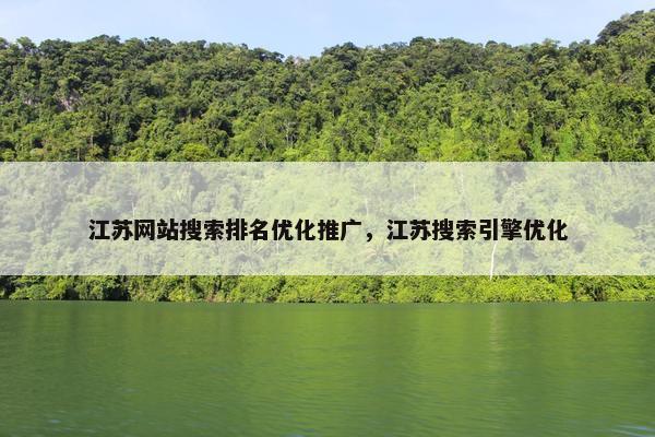 江苏网站搜索排名优化推广，江苏搜索引擎优化