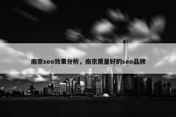 南京seo效果分析，南京质量好的seo品牌