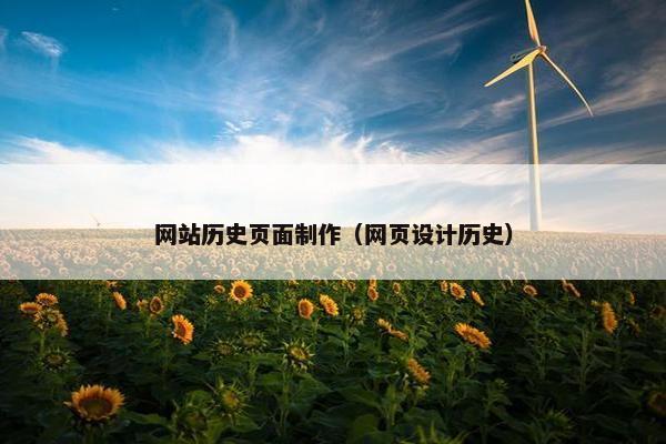 网站历史页面制作（网页设计历史）