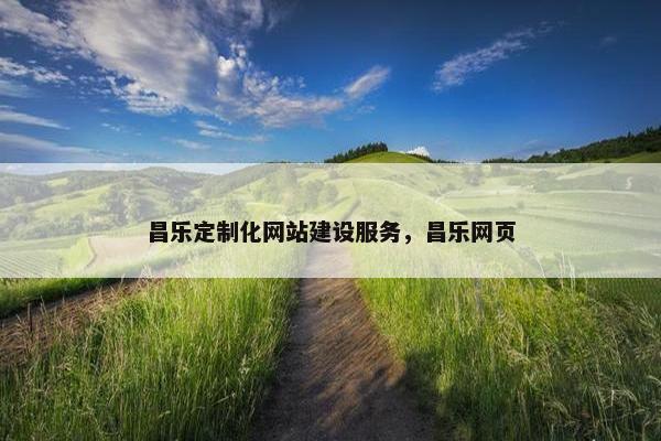昌乐定制化网站建设服务，昌乐网页